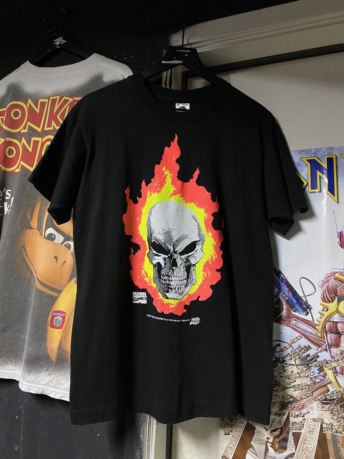 Marvel Comics × Vintage 90’s Vintage Ghost Rider Marvel Comics Tee Shirt Medium Size US M / EU 48-50 / 2 - 1 Thumbnail