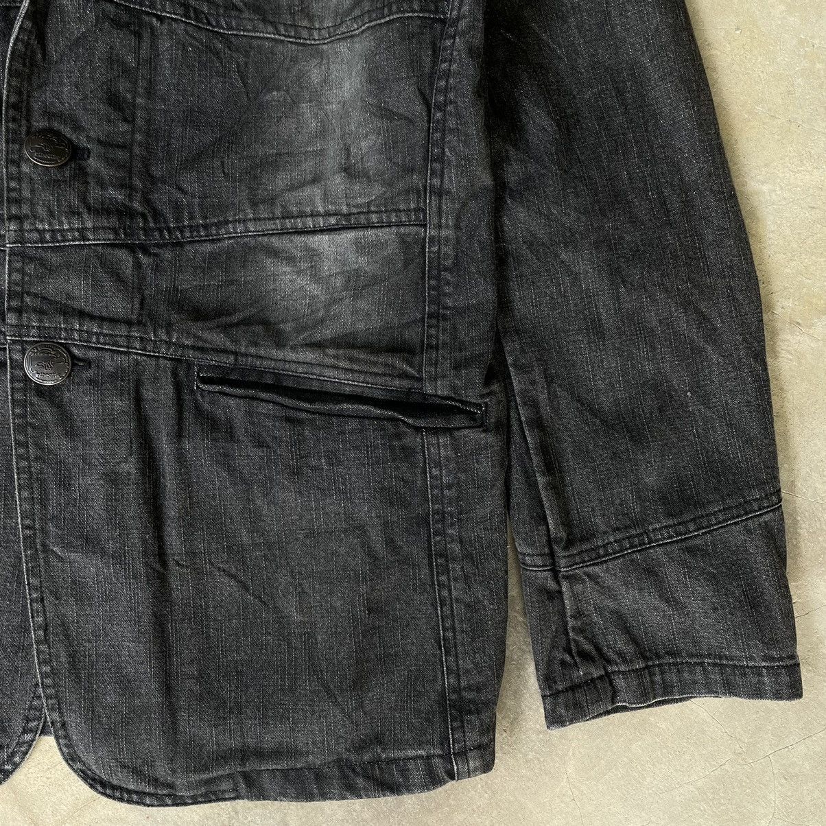 14th Addiction 🇯🇵VINTAGE IN THE ATTIC GOTHIC PUNK BLAZER DENIM COLLAR JACKET Size US S / EU 44-46 / 1 - 8 Thumbnail