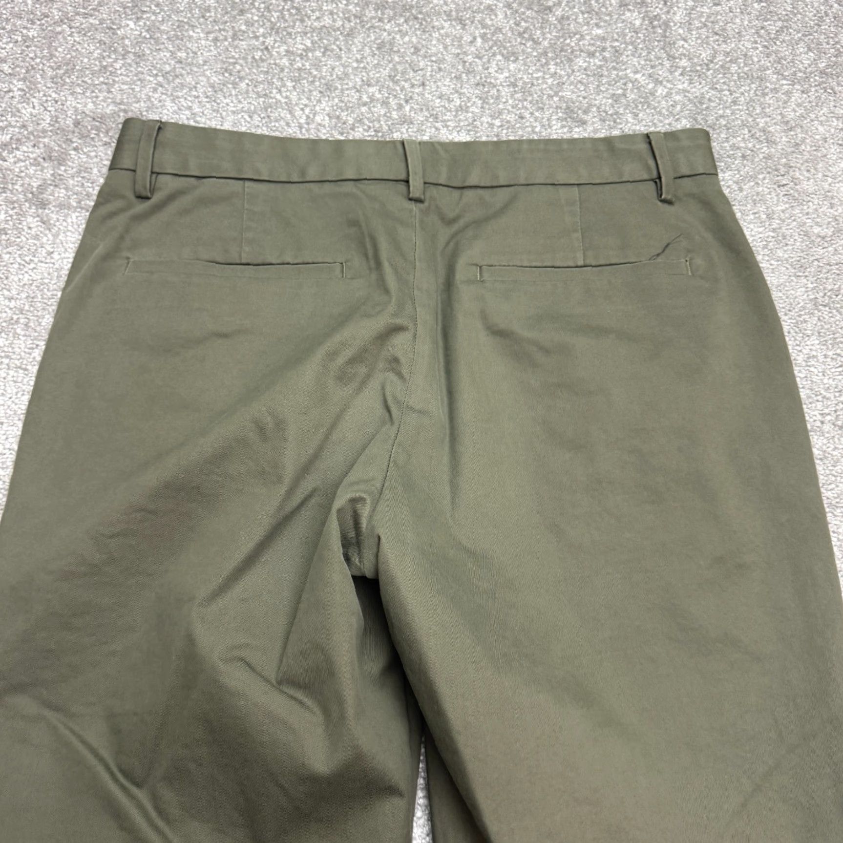 Banana Republic Banana Republic Slim Fit Chino Pants Mens 31x30 Olie Green Flat Front Classic Size US 31 - 6 Thumbnail