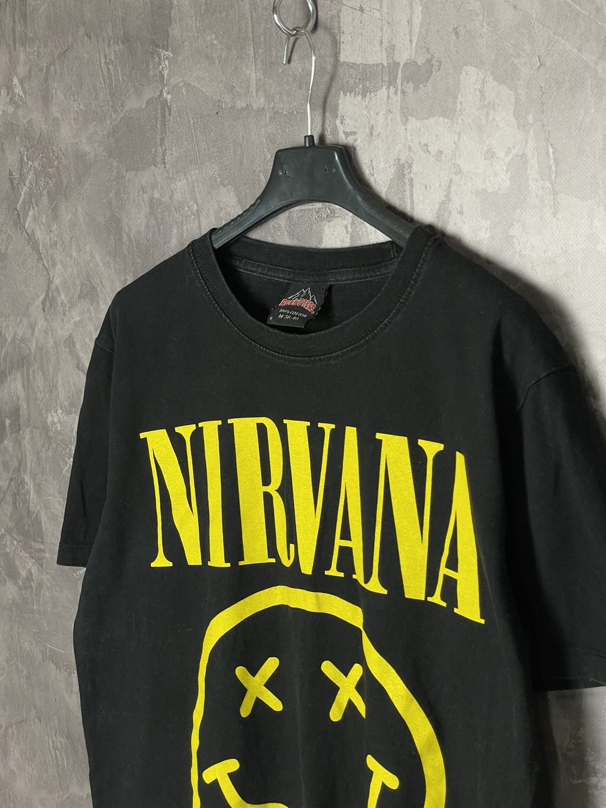 Band Tees × Nirvana × Vintage Vintage Nirvana Rock Band T Shirt Smiley Face Size US M / EU 48-50 / 2 - 5 Thumbnail