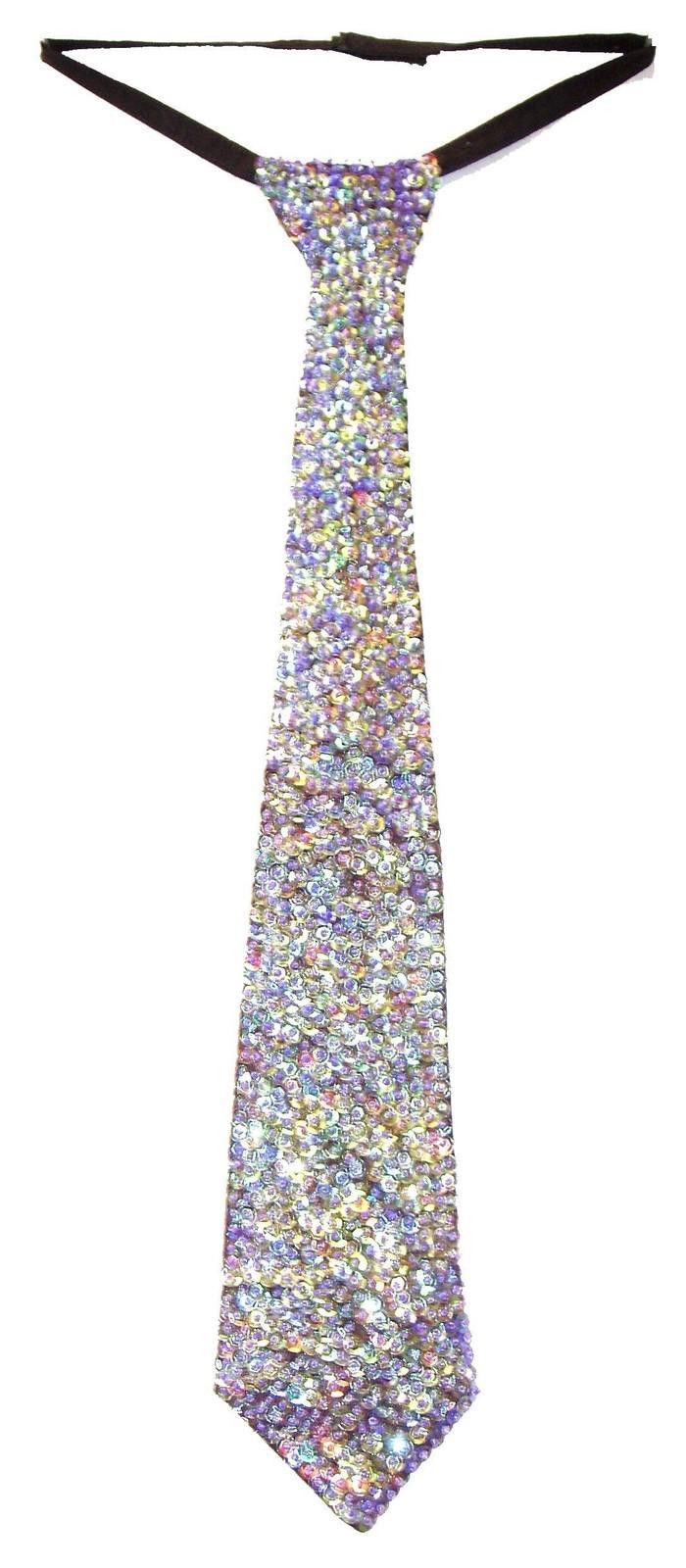 Designer Sequin Neck Tie OPAL PURPLE Adult Unisex Size ONE SIZE - 1 Preview