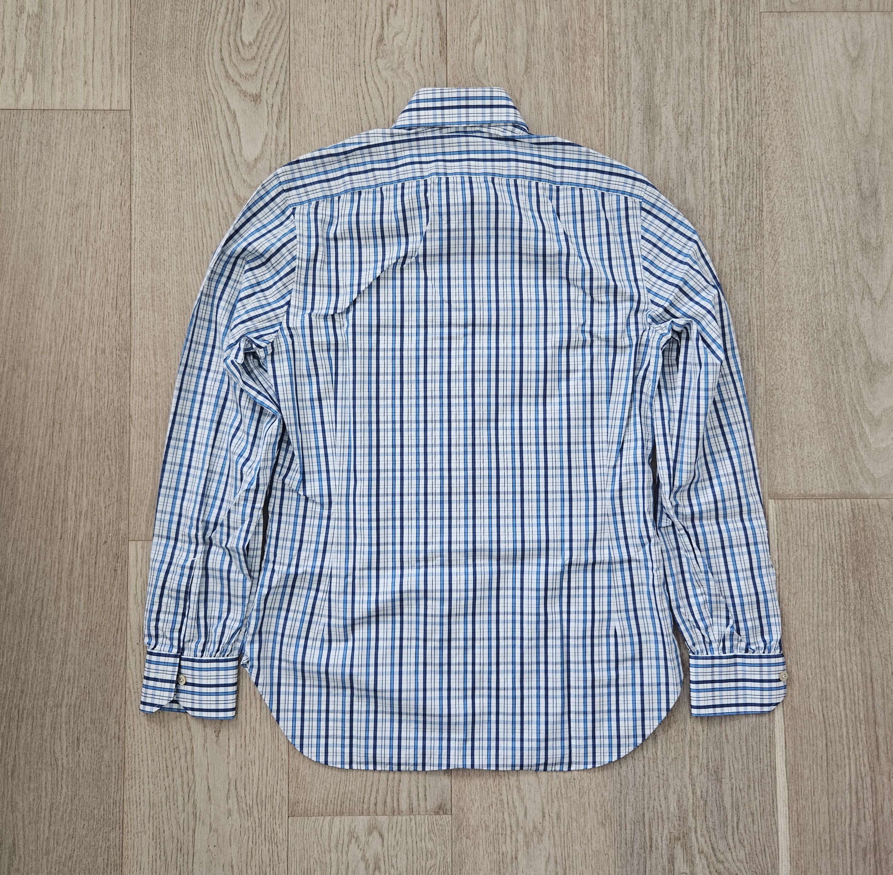 Kiton Kiton Black Dress Shirt – Blue Multi-Check, Size IT 38 / 15 Size US M / EU 48-50 / 2 - 4 Thumbnail