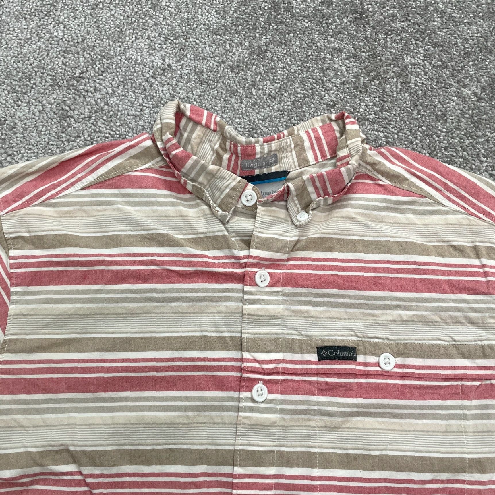 Vintage Columbia Shirt Mens Medium Multi Striped Short Sleeve Button Down Regular Fit Size US M / EU 48-50 / 2 - 3 Thumbnail