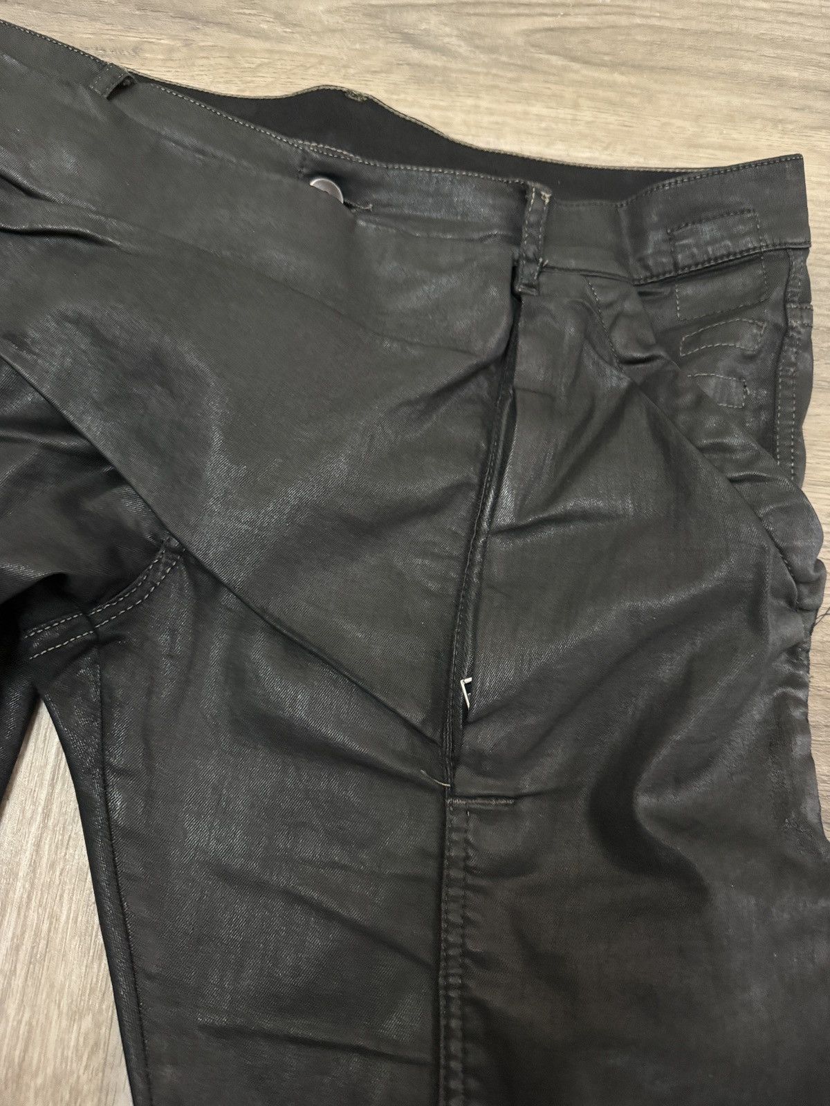 Rick Owens Rick Owens Black Wax Memphis Jeans 33 Size US 33 - 5 Thumbnail