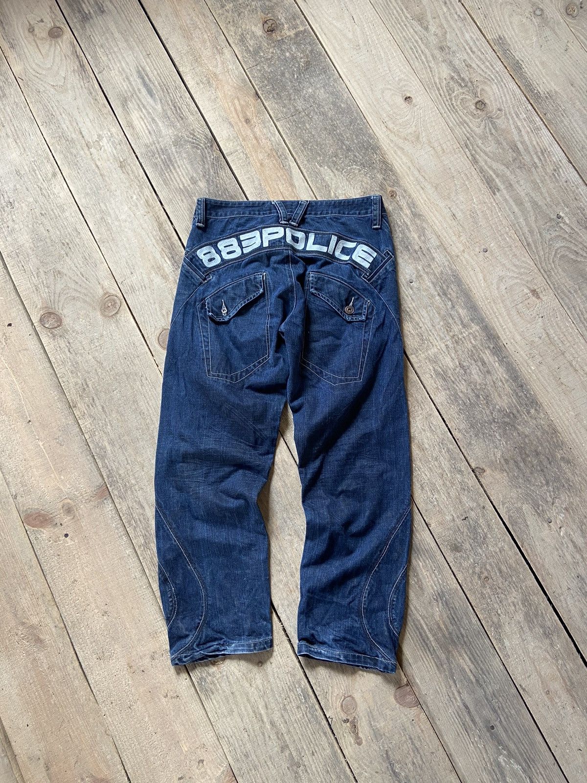 Vintage 883Police big logo baggy jeans pants y2k