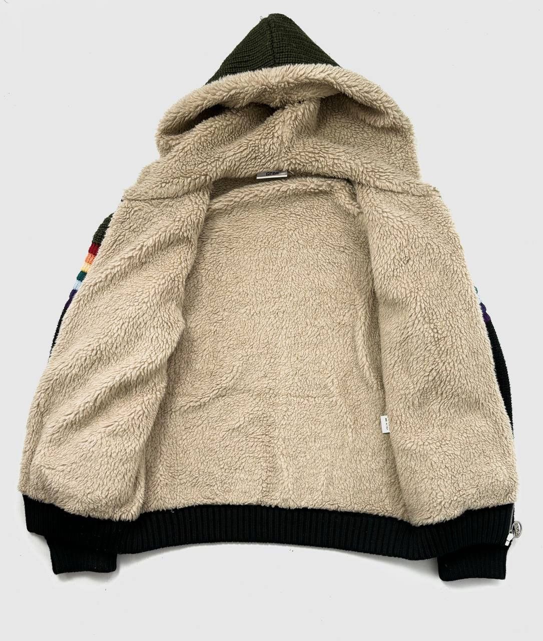 GCDS GCDS Hooded Sherpa Knit Bomber jacket Size US L / EU 52-54 / 3 - 3 Thumbnail