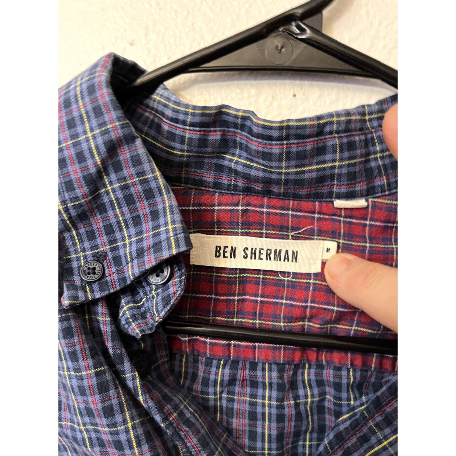 Ben Sherman VINTAGE Ben Sherman Shirt Men M Blue Plaid Button-Down Long Sleeve Stretch Shirt Mens M Blue Plaid Check Button Down Long Sleeve Stretch Size US M / EU 48-50 / 2 - 2 Thumbnail