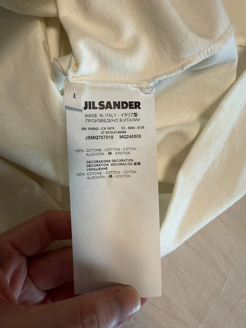 Jil Sander Jil Sander white Short Sleeve T-Shirt Size L / US 10 / IT 46 - 4 Thumbnail