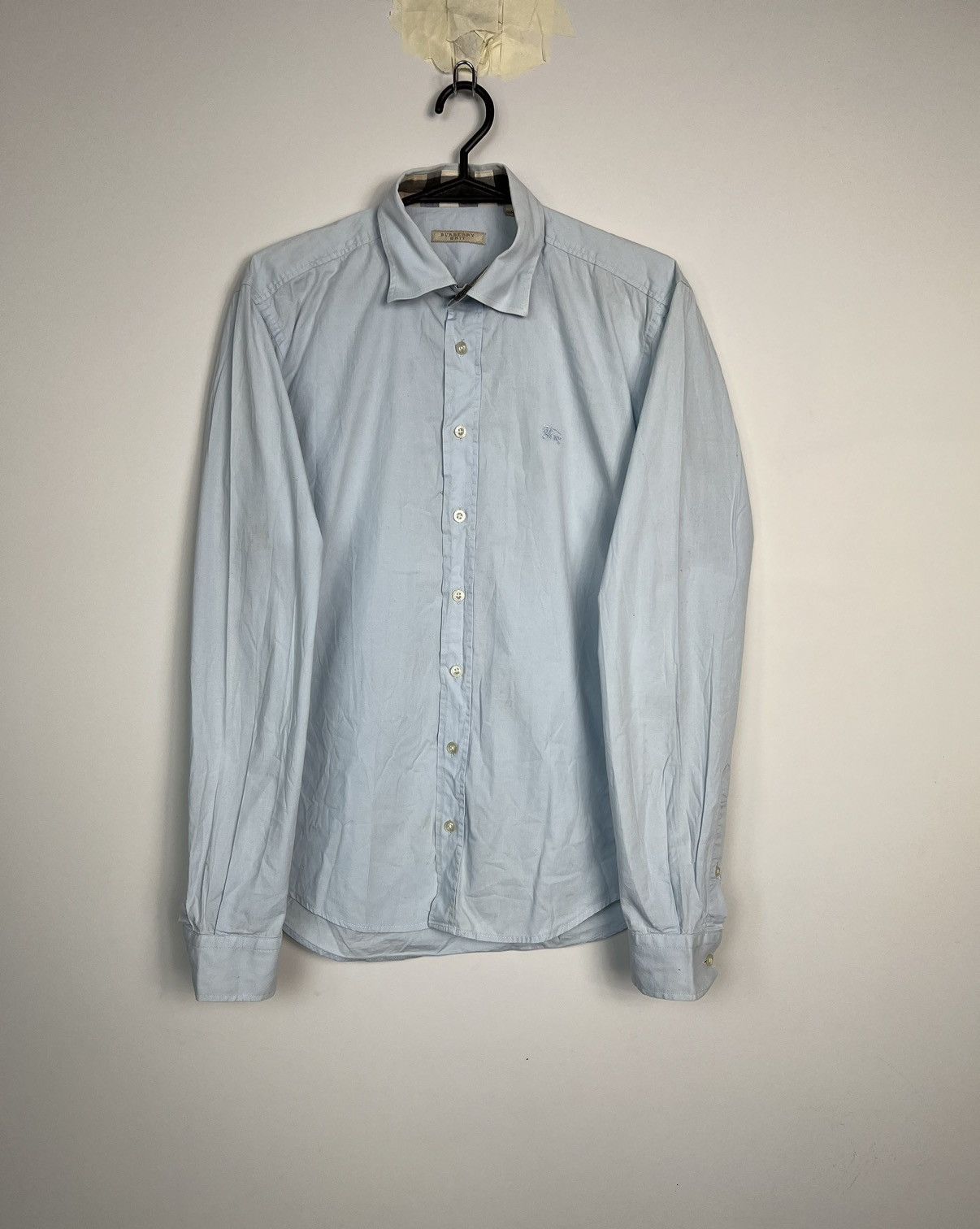 Burberry Shirt Burberry Brit Logo Baby Blue Size US M / EU 48-50 / 2 - 1 Thumbnail