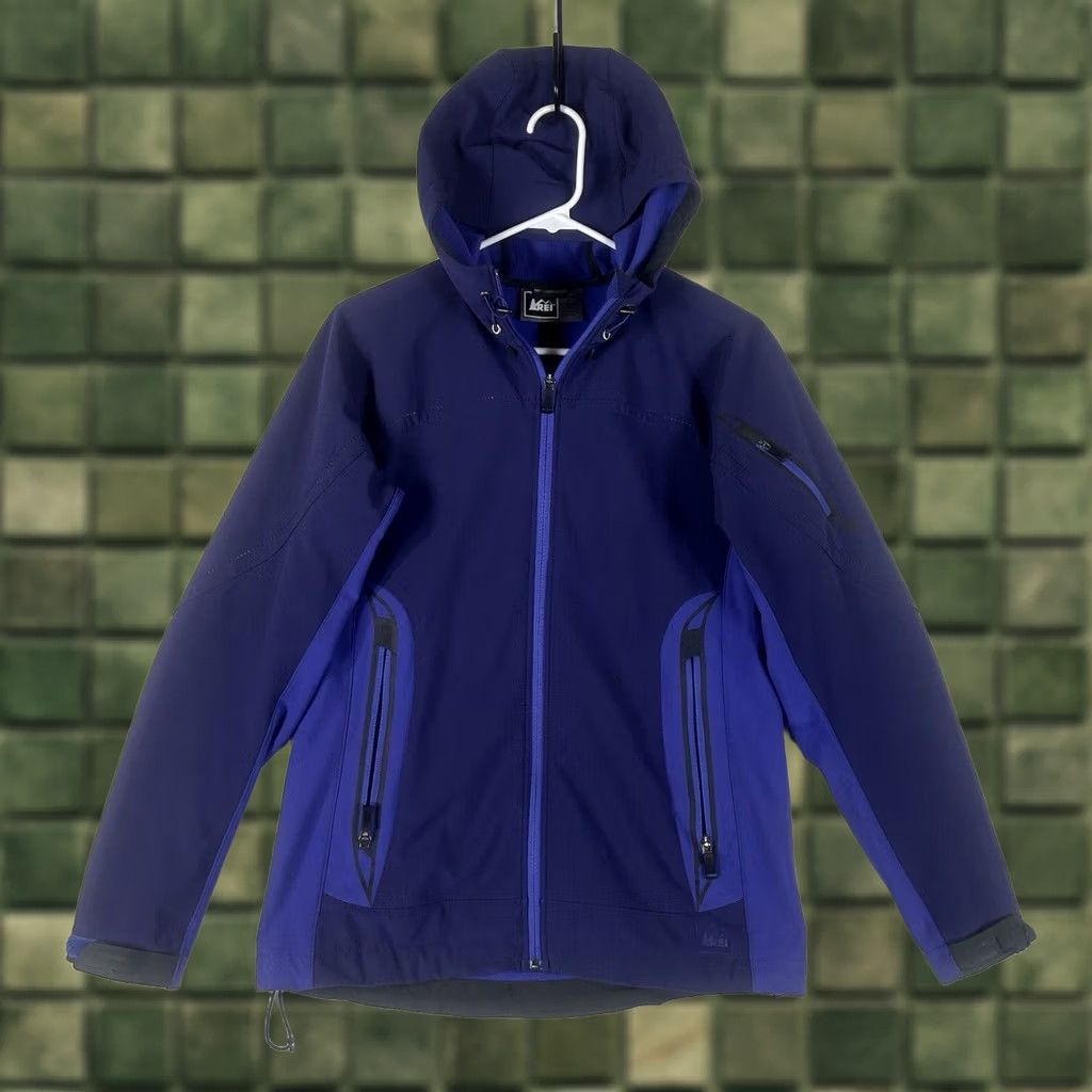 Vintage REI Hooded Jacket Womens S Full Zip Polartec Purple Adjustable Pockets Rain Size S / US 4 / IT 40 - 1 Thumbnail