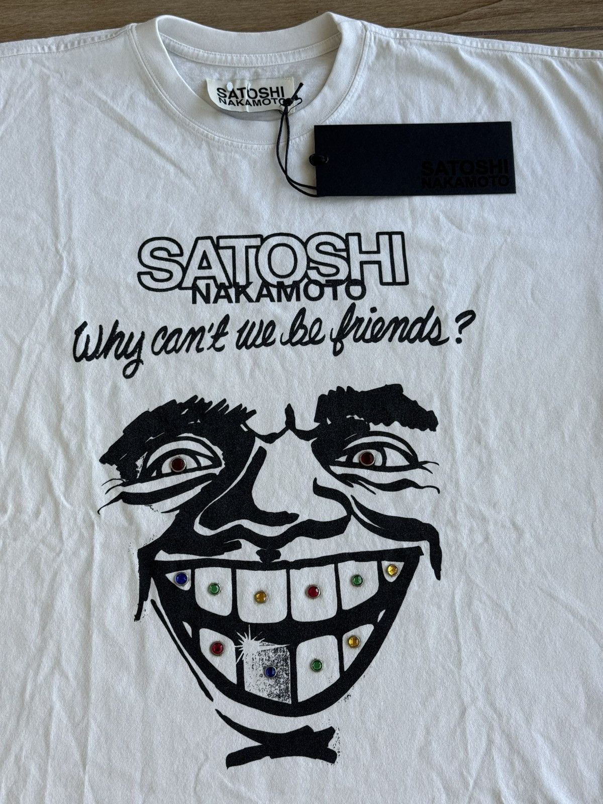 Satoshi Nakamoto Satoshi Nakamoto Why Can't We Be Friends Tee White Size US XL / EU 56 / 4 - 2 Thumbnail