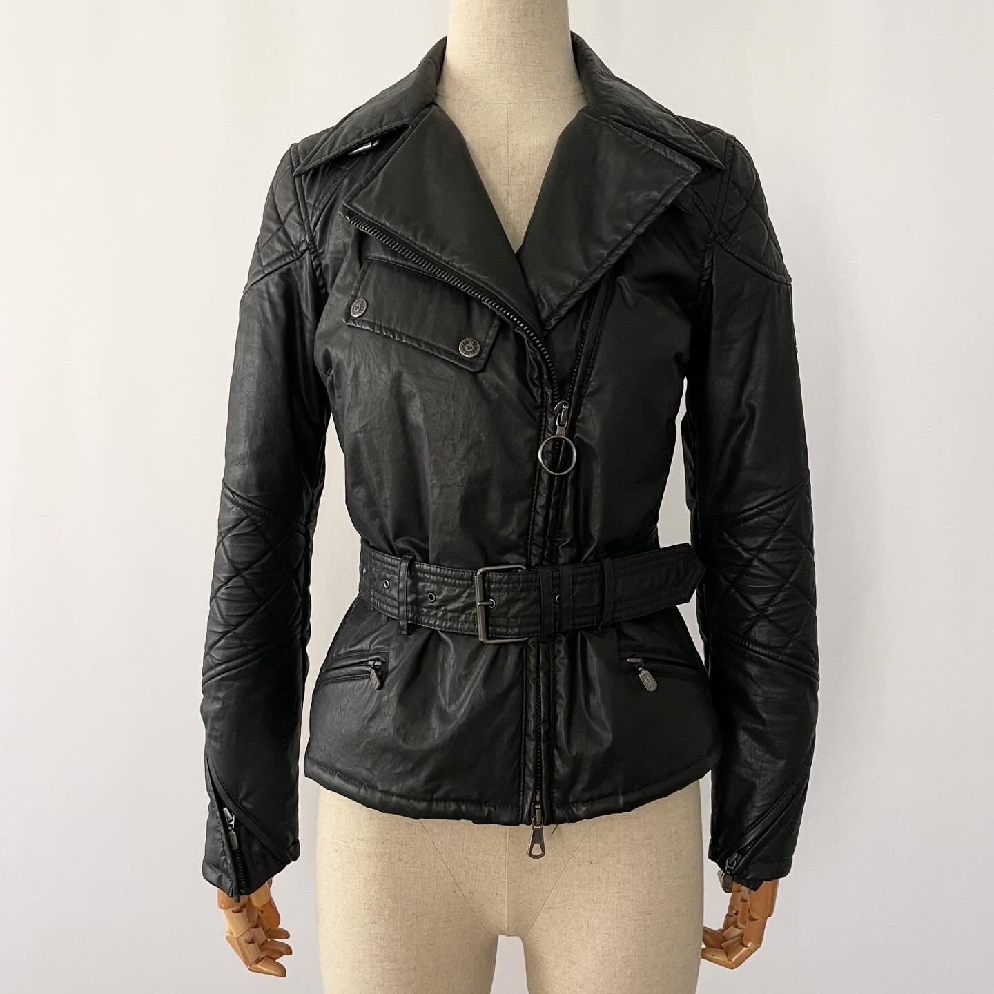 image of Belstaff Waxed Jacket Size 40 in Dark Granite, Women's