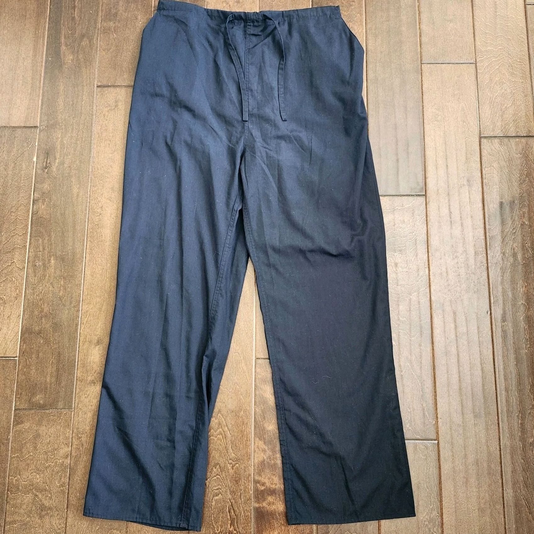 Vintage Natural Uniforms Navy Blue Medical Scrub Work Pants L Unisex Cotton Blend Solid Comfort Size US 33 - 3 Thumbnail