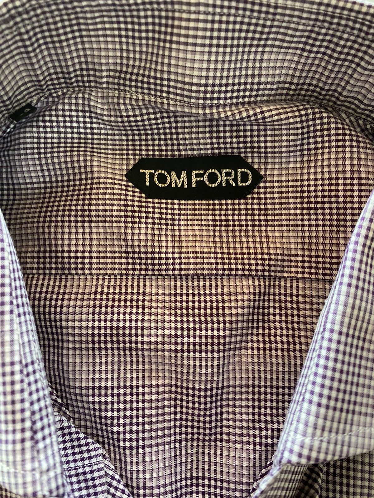 Tom Ford Tom Ford 🇮🇹 Violet Vibrations glen check shirt 16.5 42e NEW Size US L / EU 52-54 / 3 - 8 Thumbnail