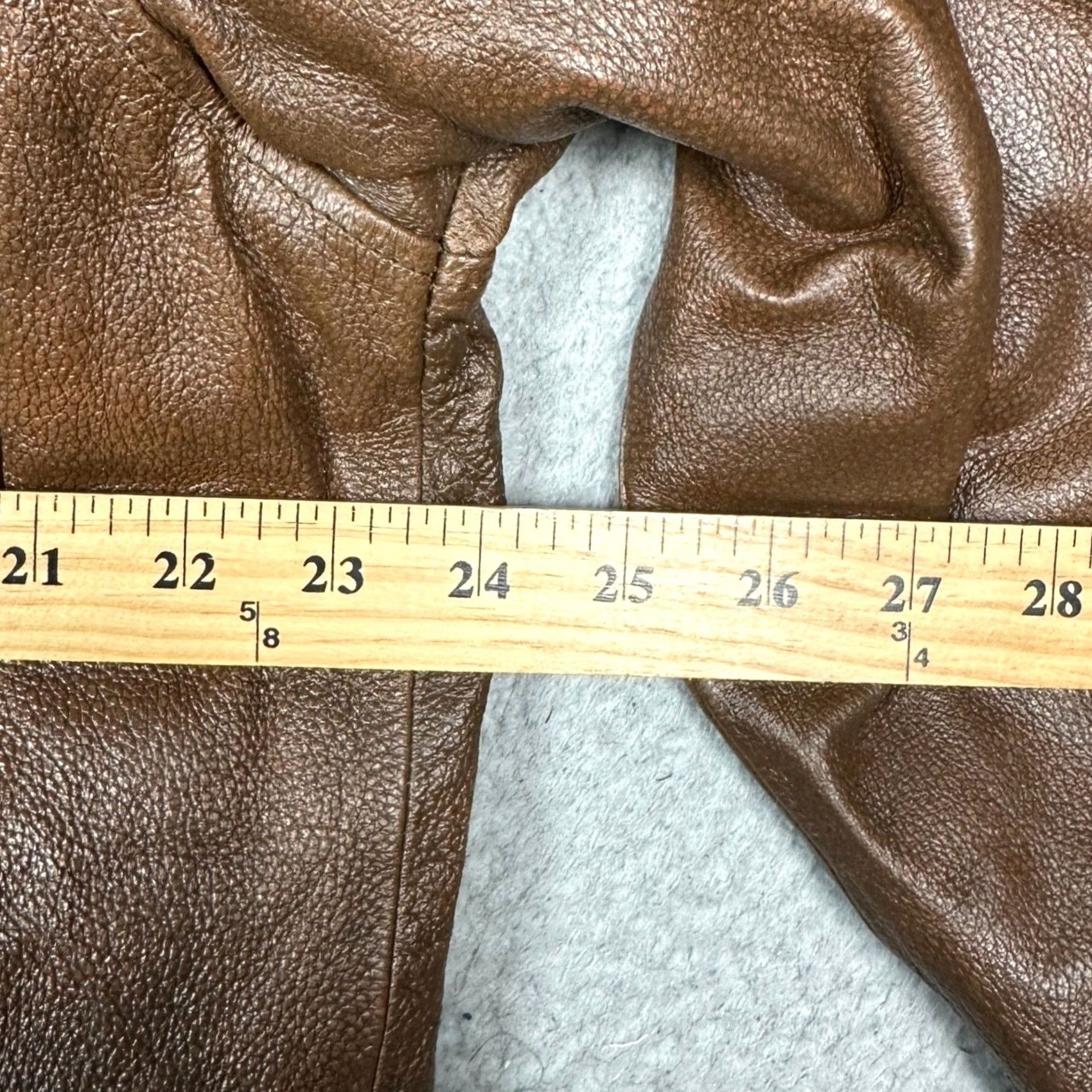 Vintage Phase Two Leather Jacket Mens Large Brown Car Coat Button Front Collared Pockets Size US L / EU 52-54 / 3 - 6 Thumbnail