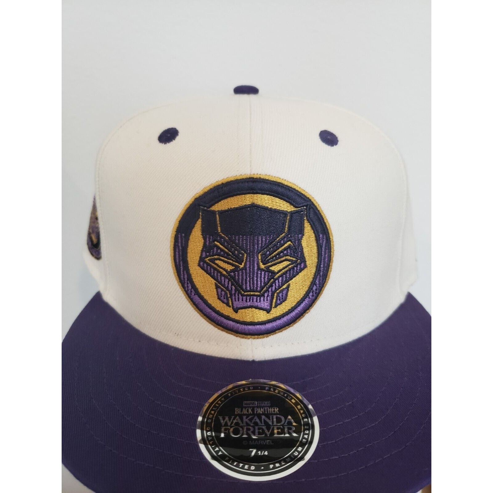 Lids Black Panther Hat Cap Marvel Fitted White Size 7 1/4 Lids Size ONE SIZE - 1 Thumbnail