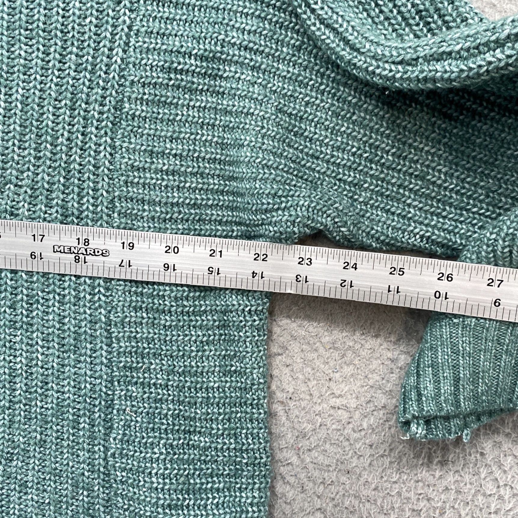 American Eagle Outfitters VINTAGE American Eagle Shirt Womens Small Green Ribbed Knit Turtleneck Oversized Sweater Size S / US 4 / IT 40 - 4 Thumbnail
