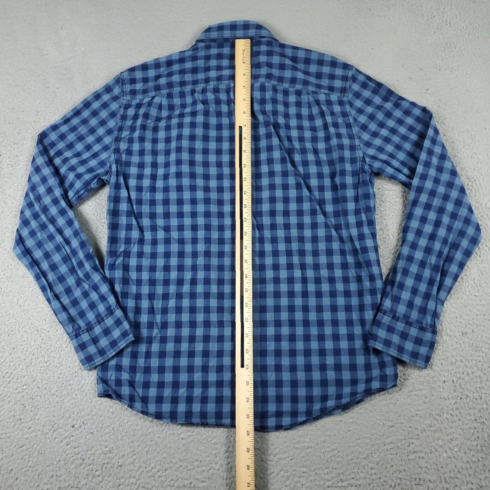 American Eagle Outfitters American Eagle Outfitters Shirt Mens Small Blue Check Button-Up Long Sleeve Cotton Mens Size US S / EU 44-46 / 1 - 3 Thumbnail