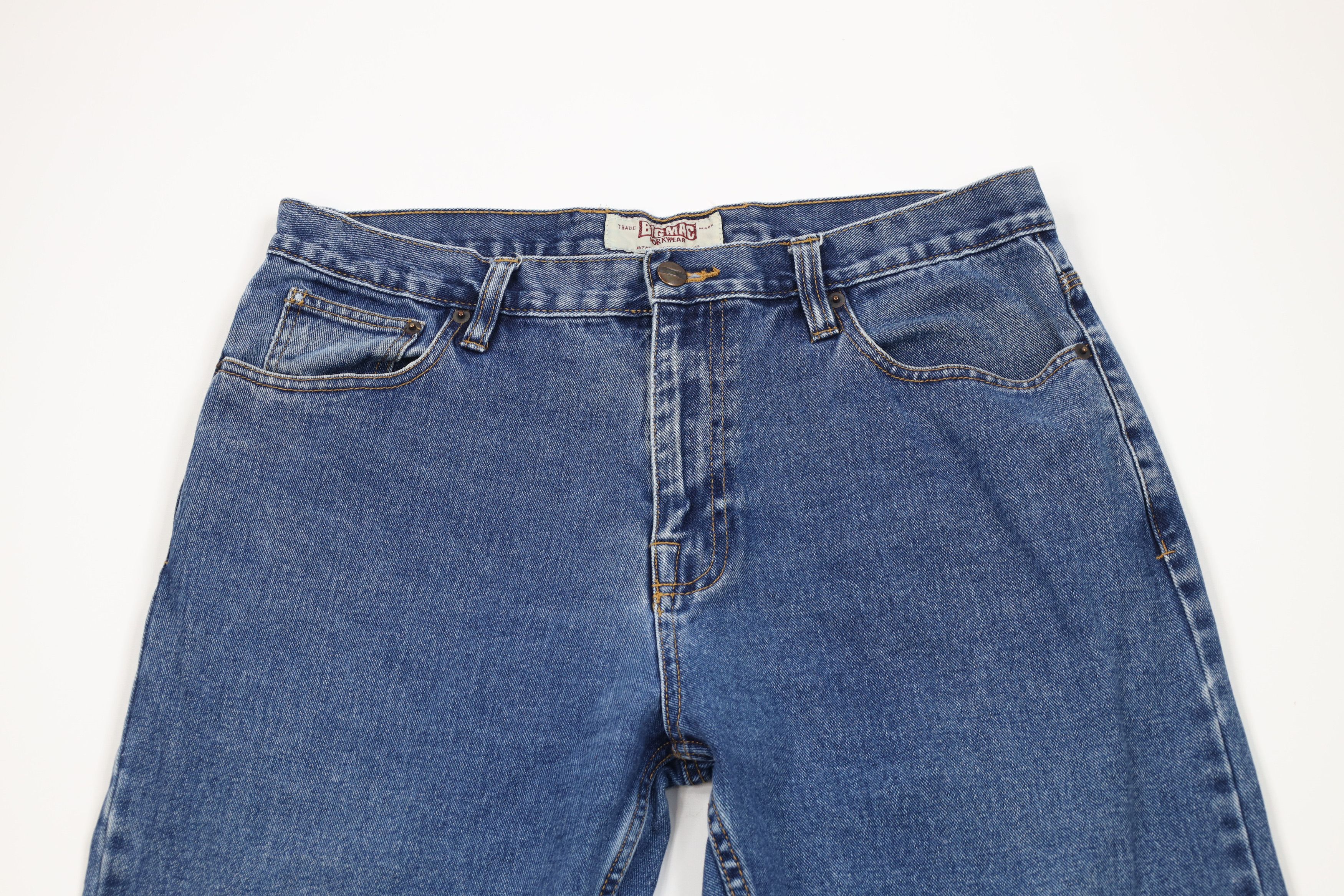 Big Mac Vintage 90s Big Mac Wide Leg Denim Jeans Blue Cotton Size US 34 / EU 50 - 2 Thumbnail