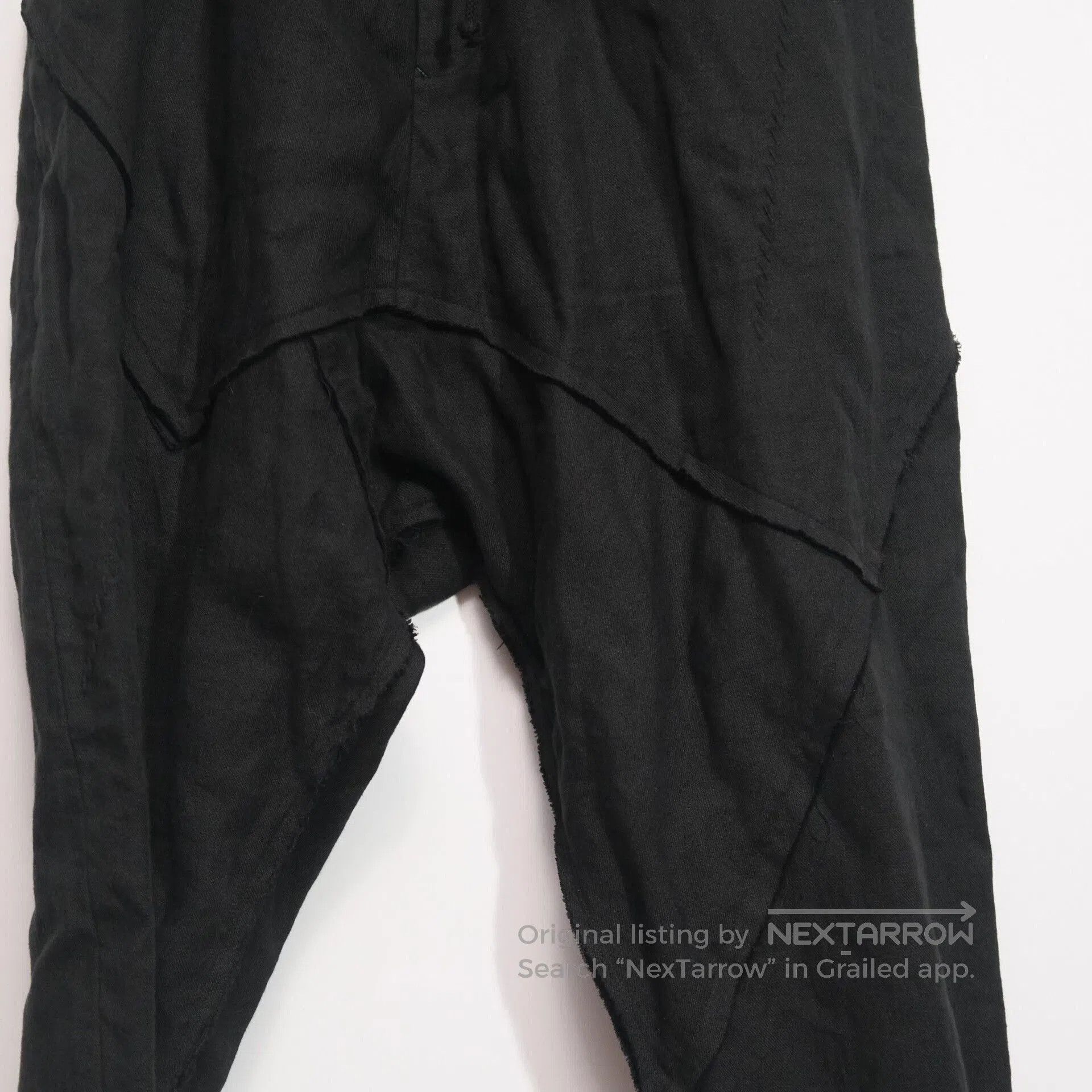 Yohji Yamamoto Yohji Yamamoto Black Low Rise Trousers. Size US 26 / EU 42 - 4 Thumbnail