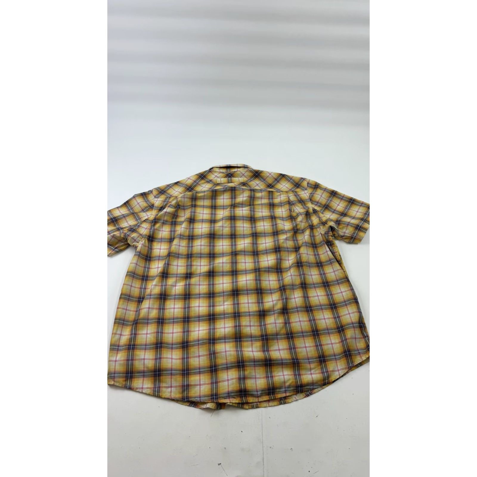 Duluth Trading Company Duluth Trading Co Shirt Mens XL Yellow Plaid Short Sleeve Button Front Casual Size US XL / EU 56 / 4 - 5 Thumbnail