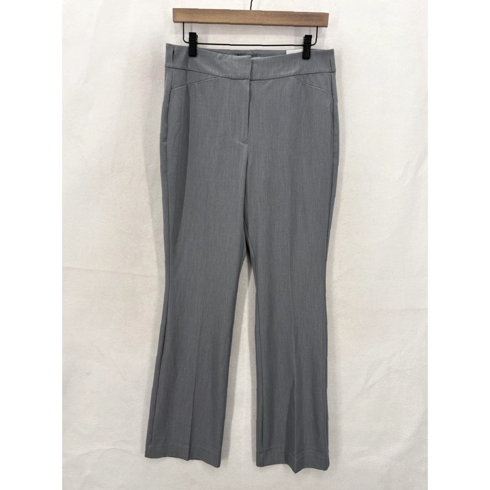 Vintage WHBM Dress Pants Womens 8R Gray Bootcut Slim Seasonless Twill Work Career Pants Women Size 30" / US 8 / IT 44 - 2 Thumbnail
