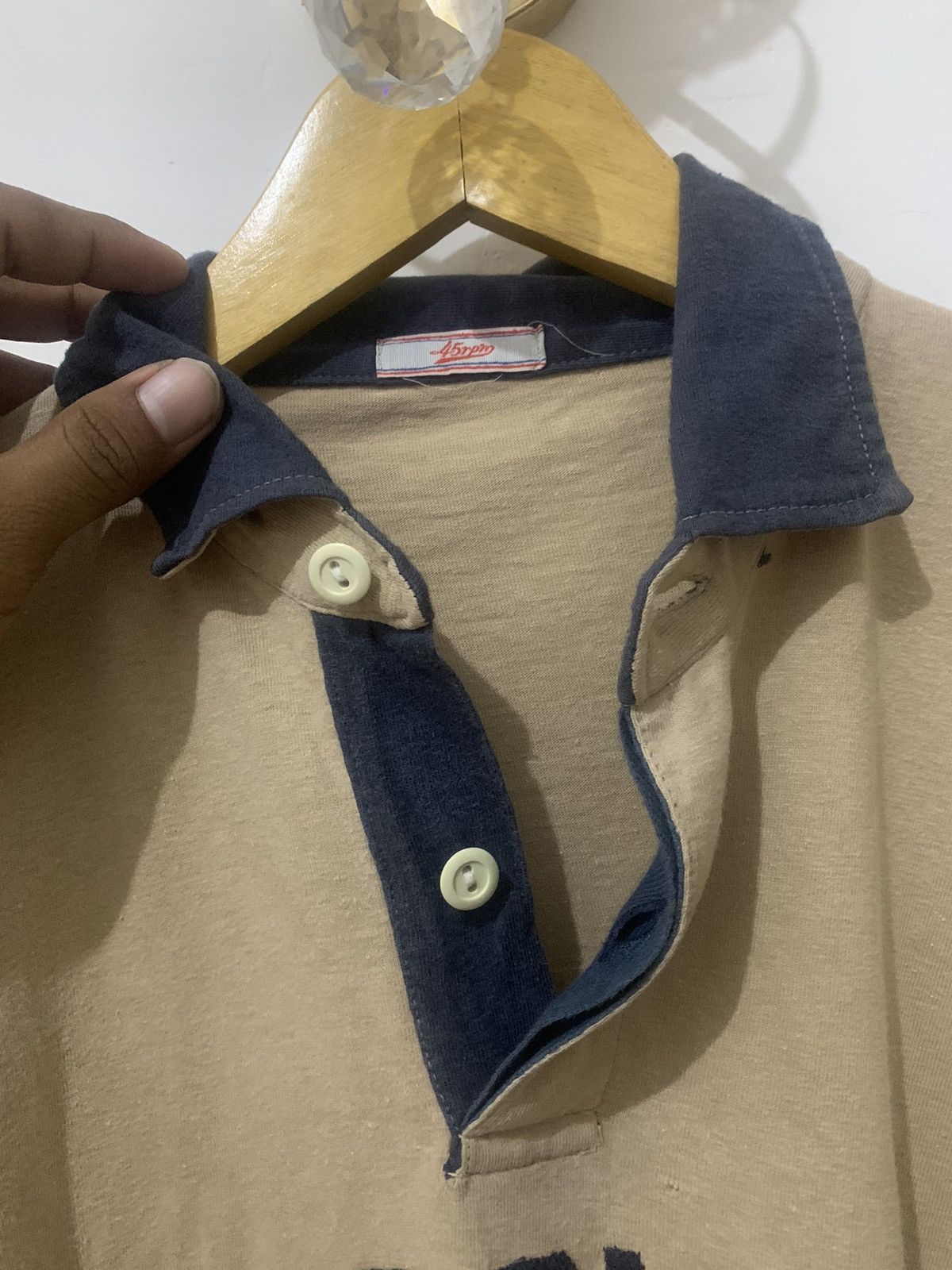 45rpm × Kapital × Vintage 1990s 45rpm – C.RW Polo Long Sleeve Shirt Japan Made Size US L / EU 52-54 / 3 - 8 Thumbnail