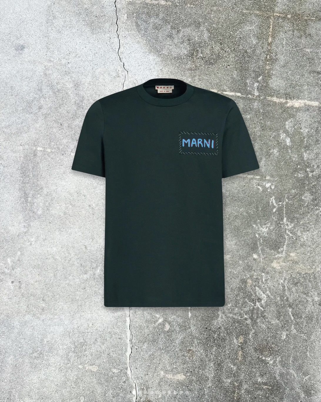 Marni GREEN ORGANIC COTTON T-SHIRT WITH MARNI PATCH Size US XL / EU 56 / 4 - 1 Thumbnail