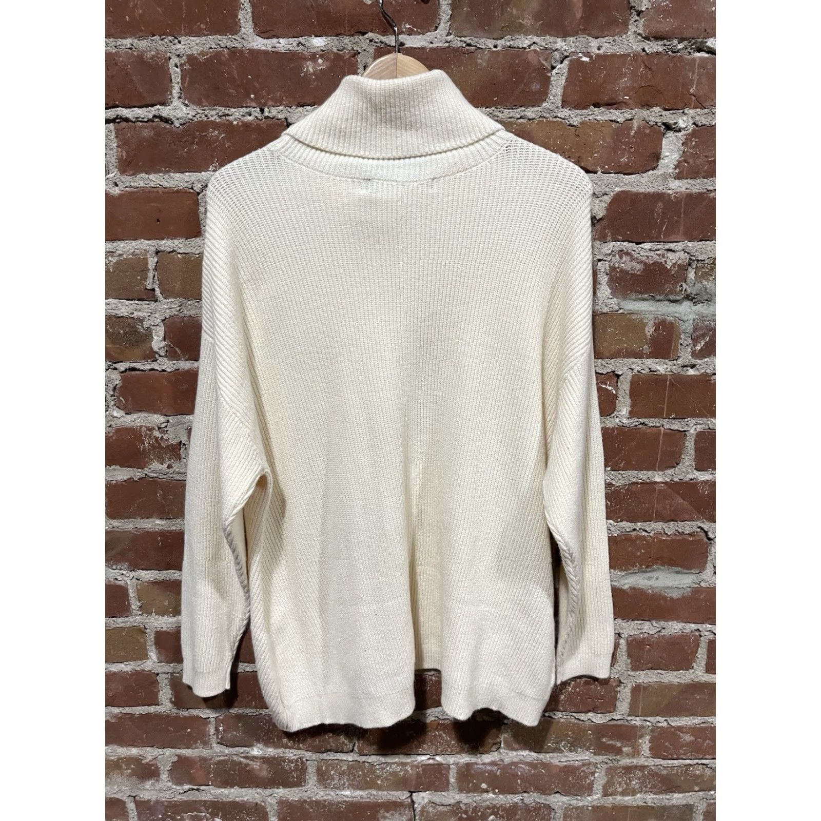Vintage Vero Moda Knit Sweater Cowl Neck Beige NWT Womens 2X Plus Pullover Knit Long Sleeve | Beige Size XXL / US 16-18 / IT 52-54 - 4 Thumbnail
