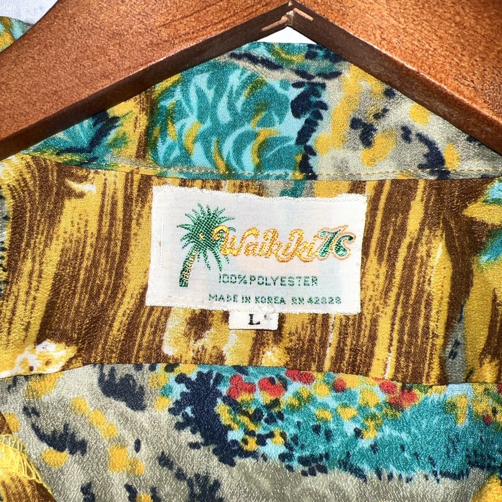 Vintage VINTAGE Waikiki Yellow Hawaiian Shirt Mens L Button-Up Short Sleeve LC Waikiki Size US L / EU 52-54 / 3 - 3 Thumbnail
