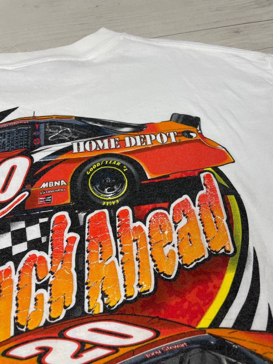 NASCAR Vintage Tony Steward 2002 Nascar Out In Front T-Shirt Size US XL / EU 56 / 4 - 23 Thumbnail