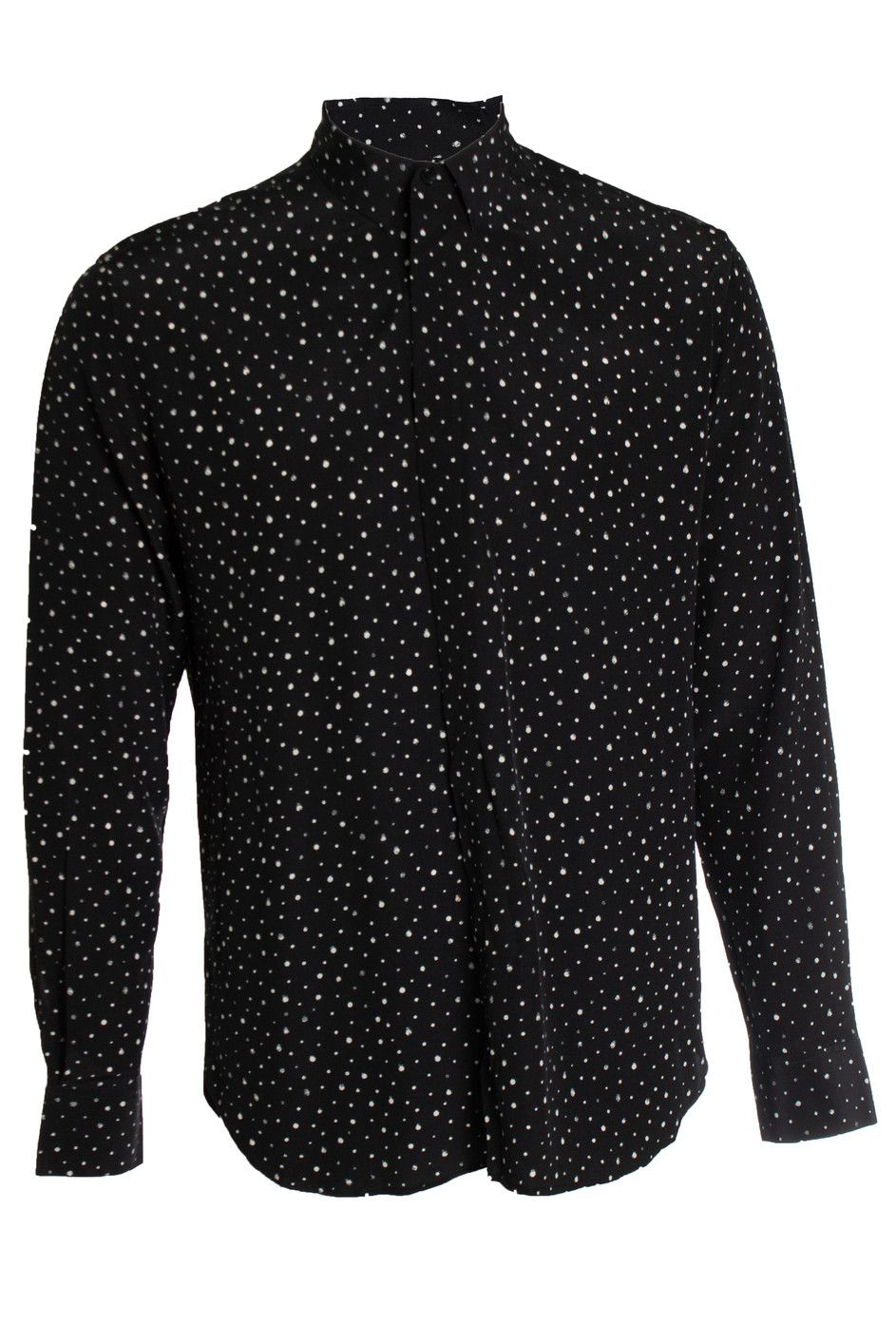 Saint Laurent Paris Saint Laurent, Black white paint splash shirt 2019 Size US S / EU 44-46 / 1 - 1 Thumbnail