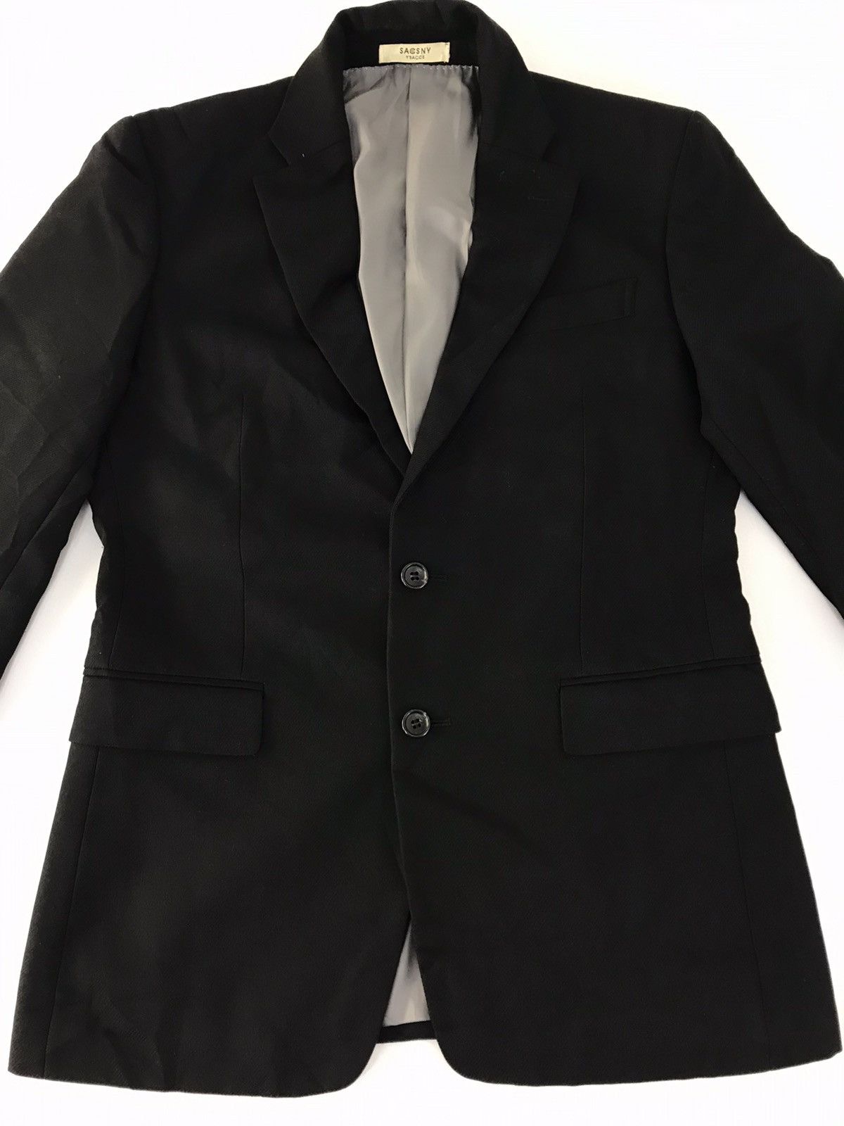 Designer Saccsny Y’saccs Yohji Yamamoto Black Blazer Coat Jacket Size 36R - 3 Thumbnail
