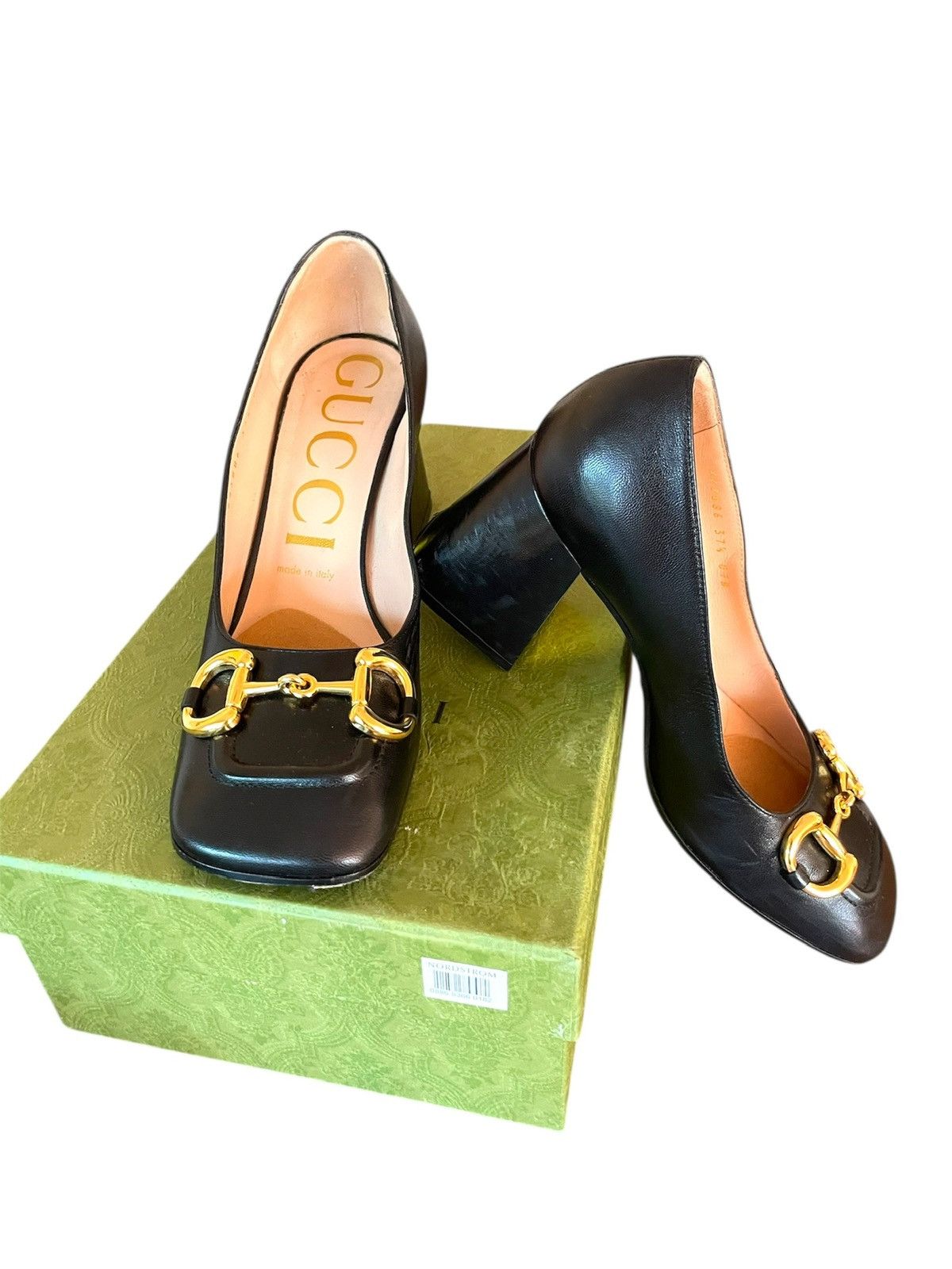Gucci Gucci Baby Bit Horsebit Pumps Black Leather Size US 7.5 / IT 37.5 - 1 Thumbnail