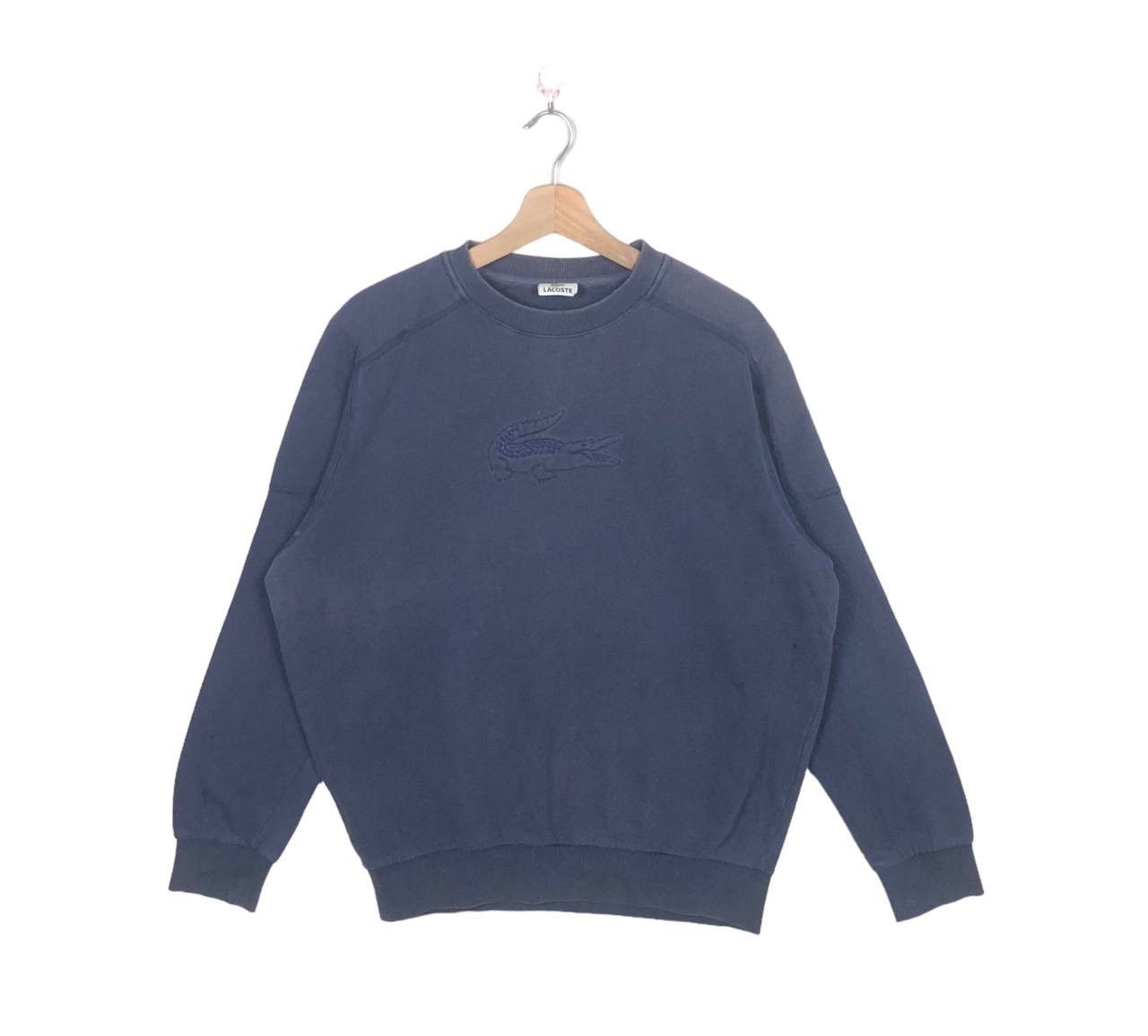 Lacoste × Vintage Sun Faded Vintage 90s LACOSTE Big Logo Plain Sweatshirt Size US L / EU 52-54 / 3 - 1 Thumbnail