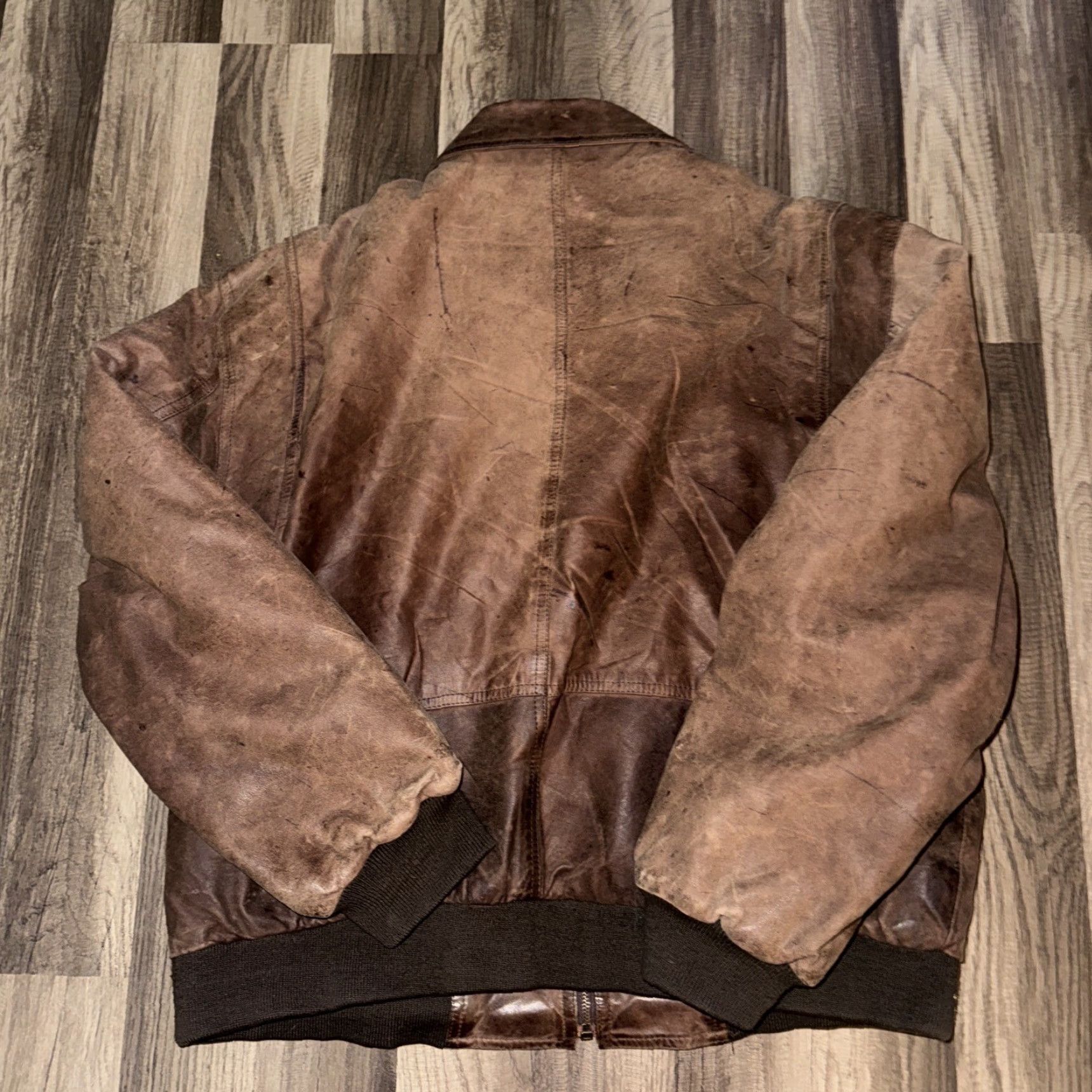 Vintage VINTAGE Burma Run Bomber Jacket Mens Large Brown Leather 24X25 Urban Vintage 80s Biker Military Pilot Jacket Mens Daywear Size US L / EU 52-54 / 3 - 5 Thumbnail
