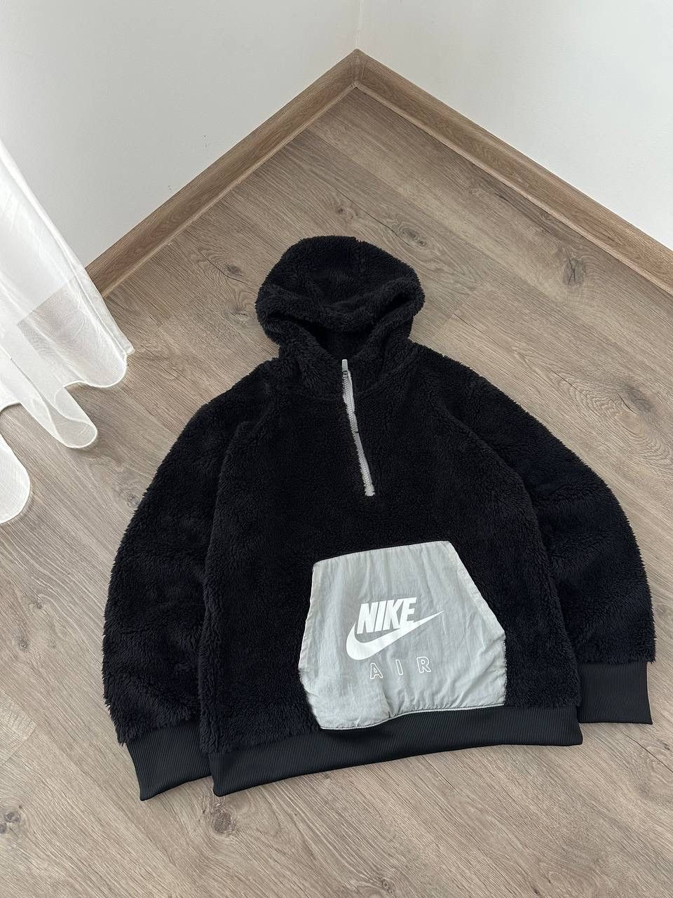 Nike × Nike ACG × Vintage Vintage Nike Sherpa Black Ninja Fleece Hoodie Size M / US 6-8 / IT 42-44 - 5 Thumbnail
