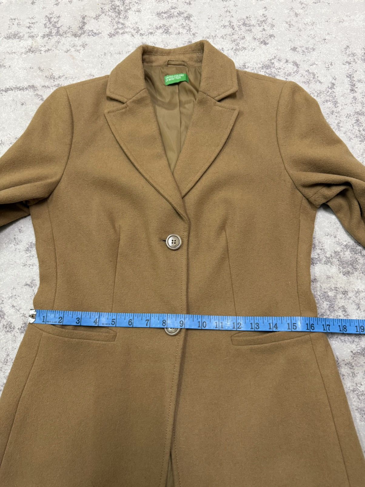United Colors Of Benetton United Colors of Benetton Long Coat Wool Jacket Size US S / EU 44-46 / 1 - 18 Thumbnail
