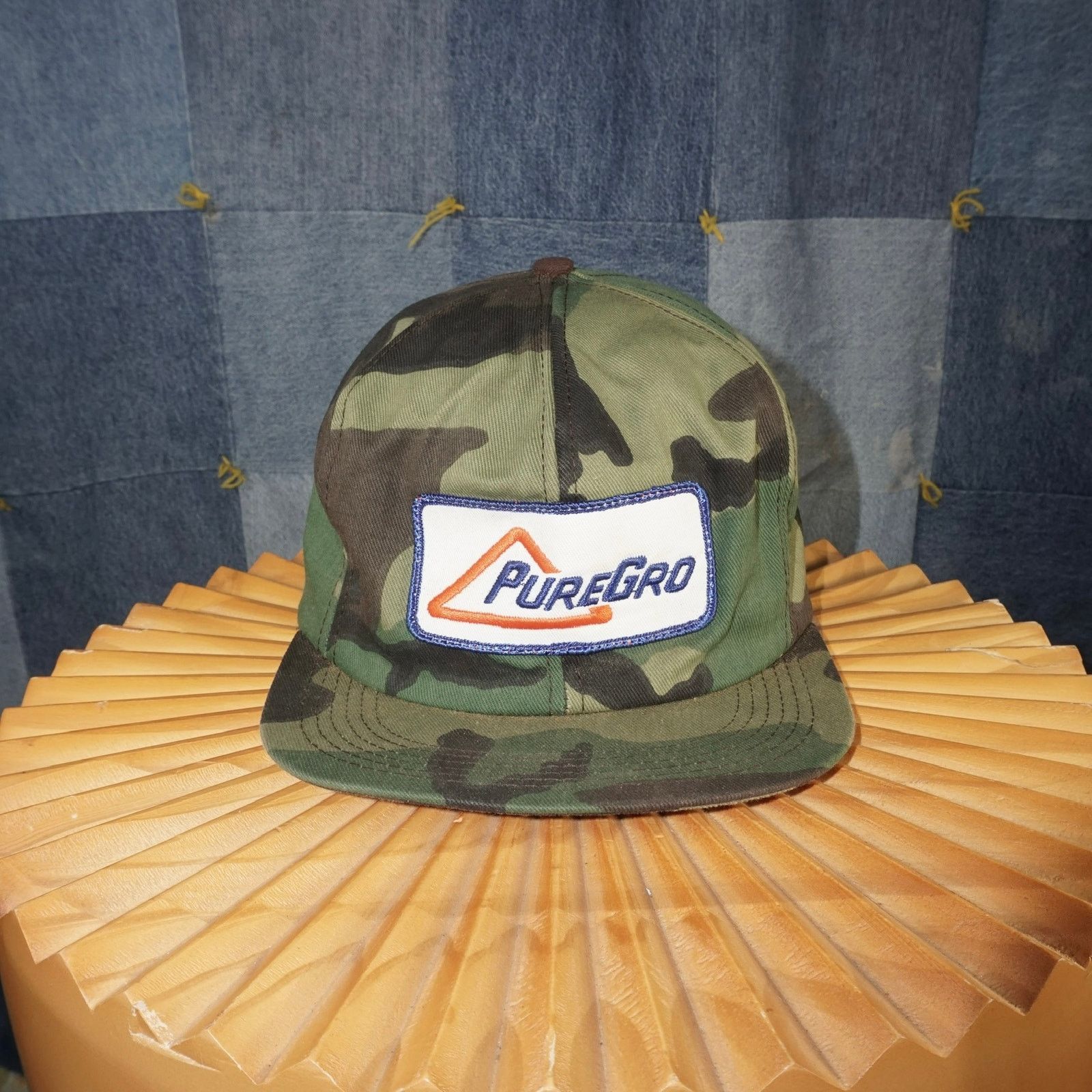 Vintage OSFA - Vintage Y2K PUREGRO embroider patch military camo hat Size ONE SIZE - 1 Thumbnail