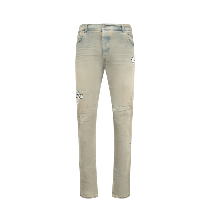 Amiri o1h1sh10526 Domino Applique Skinny Jean Size US 29 - 1 Thumbnail