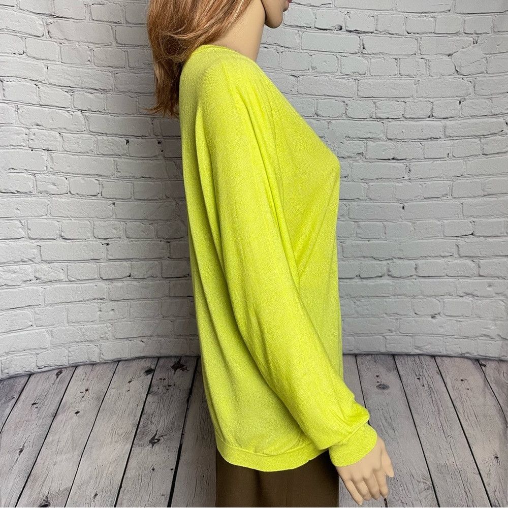 Other NWT New $175 Kokun V-Neck Dolman Bamboo Cashmere Citrus Swe Size L / US 10 / IT 46 - 3 Thumbnail