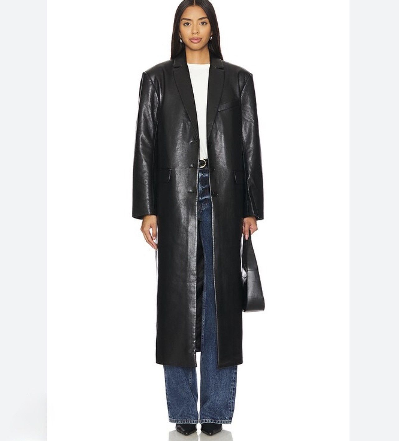 Anine Bing Anine Bing New Long Leather coat, black, size L Size L / US 10 / IT 46 - 2 Thumbnail