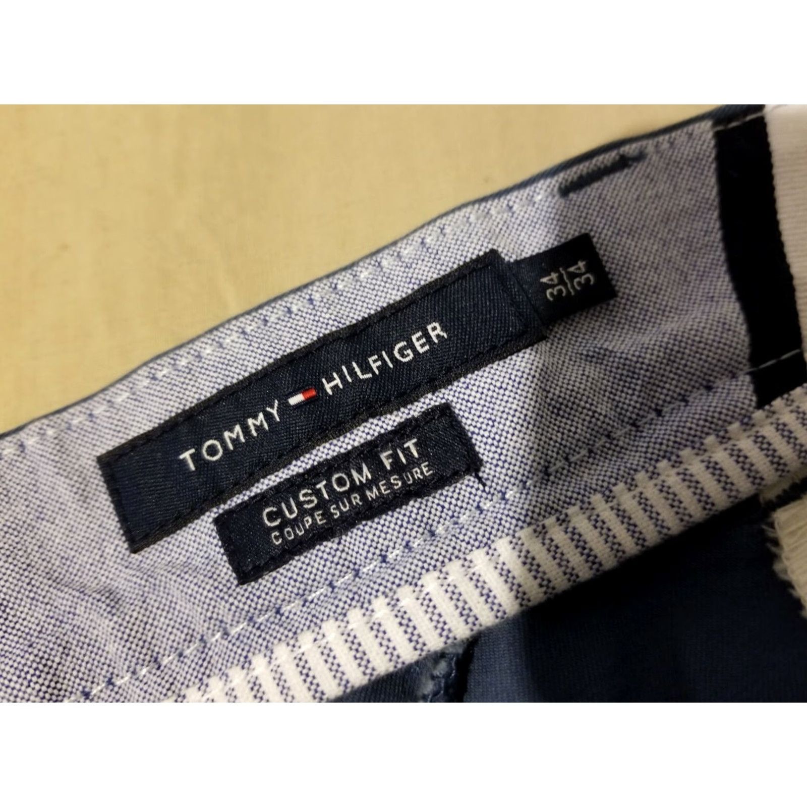 Tommy Hilfiger Mens Tommy Hilfiger Pants Chino Dress Blue 34x34 Slack Khaki Inseam 34 Regular 35x34 Size US 34 / EU 50 - 8 Thumbnail