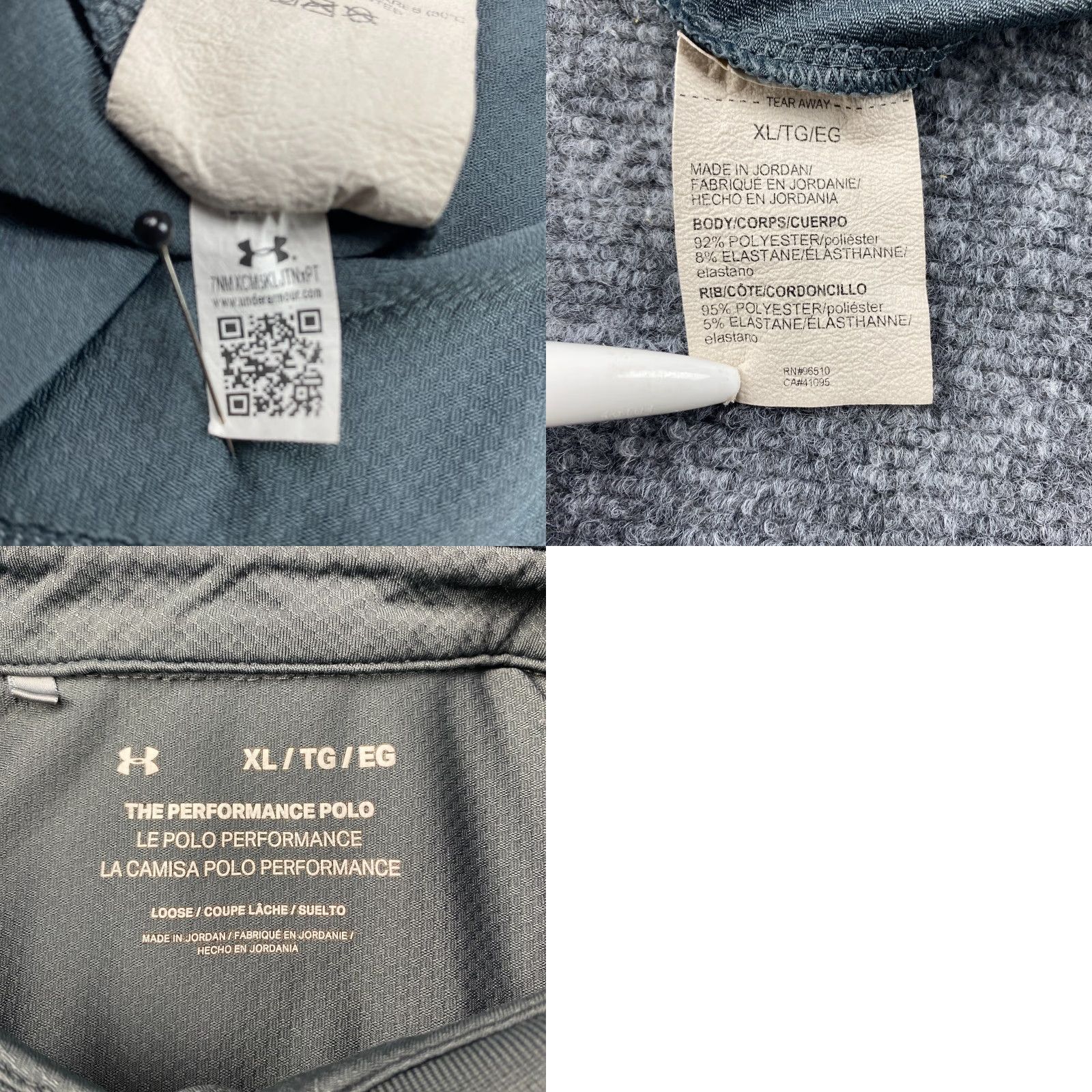 Under Armour Under Armour Performance Polo Shirt XL Mens Gray Loose Fit Textured Golf Wicking Size US XL / EU 56 / 4 - 9 Thumbnail