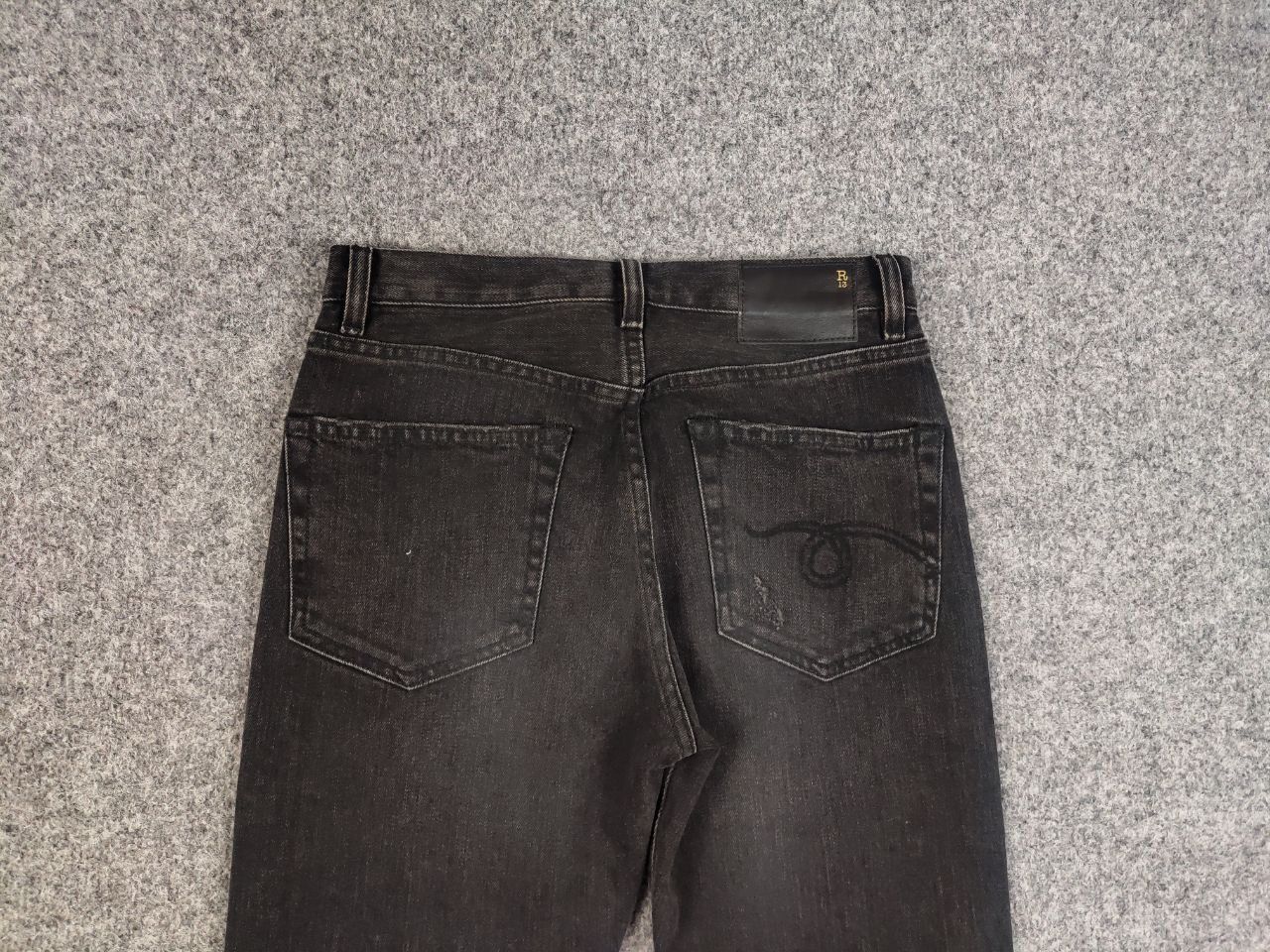 R13 R13 Stove Pipe Japanese Denim Design Paint straight Jeans Size 26" / US 2 / IT 38 - 8 Thumbnail