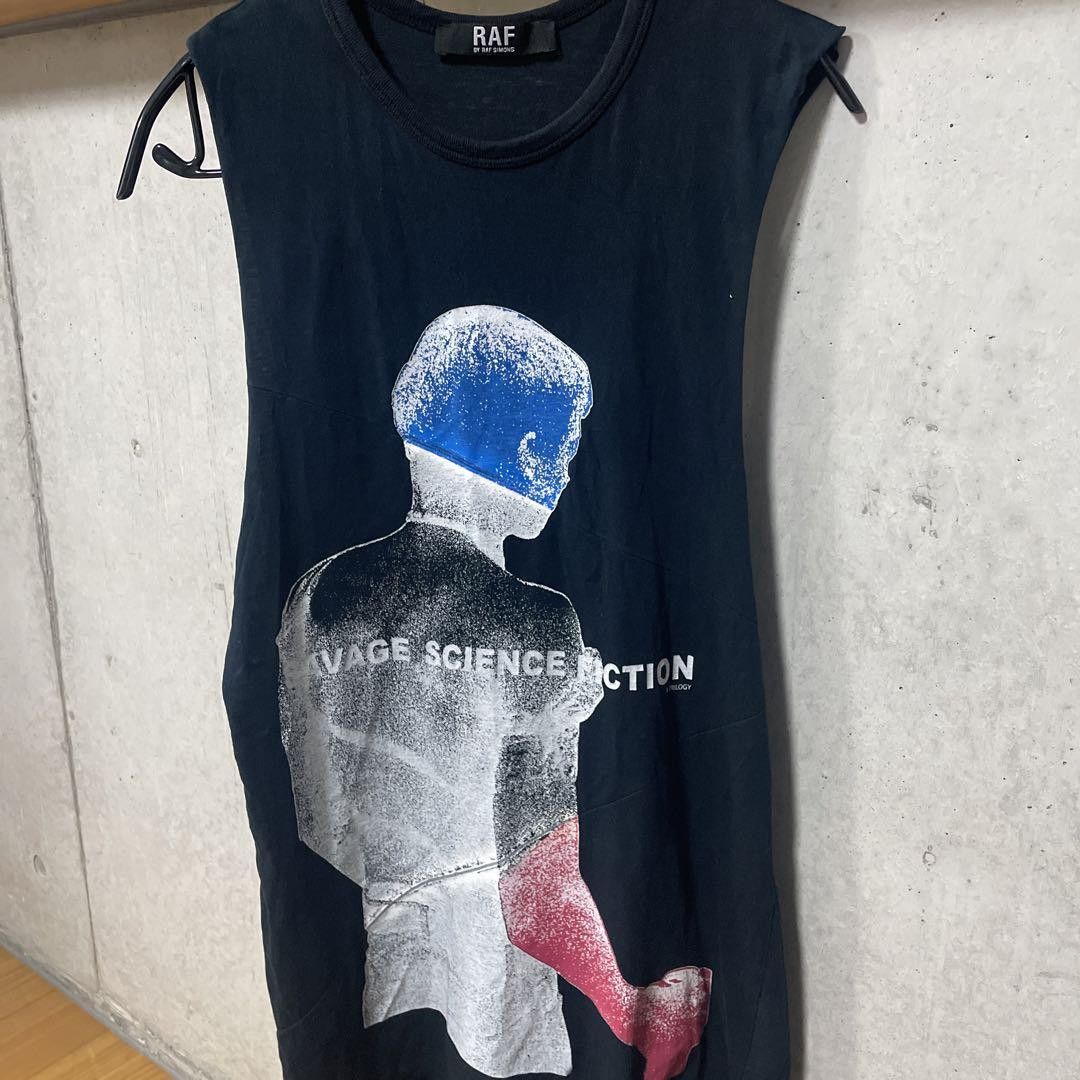 image of Raf By Raf Simons x Raf Simons Ss06 "savage Science Fiction" Tank Top in Black, Men's (Size Medium)