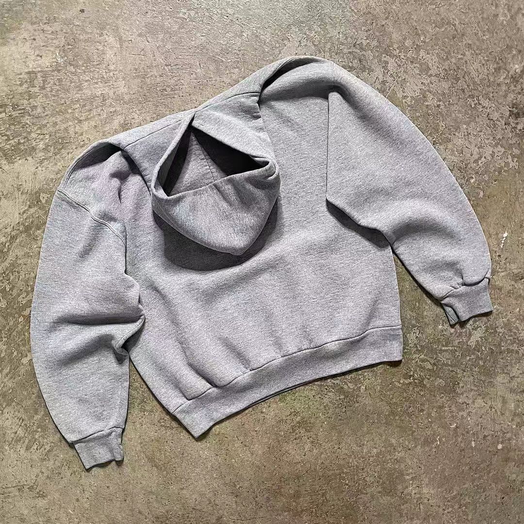 Japanese Brand × Vintage Gray street retro letter print loose y2k hoodie Size US L / EU 52-54 / 3 - 3 Thumbnail