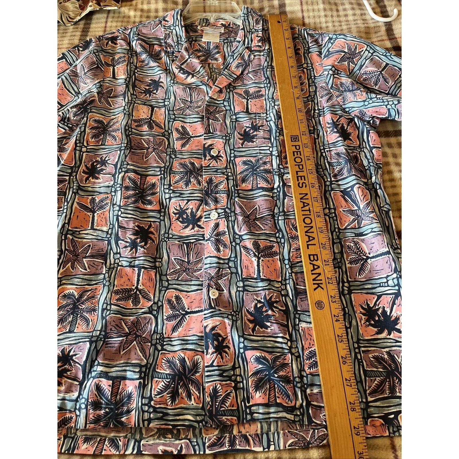 Other Malihini Men’s L Red Palm Button Cotton Blend Hawaiian Shirt Size US L / EU 52-54 / 3 - 13 Thumbnail