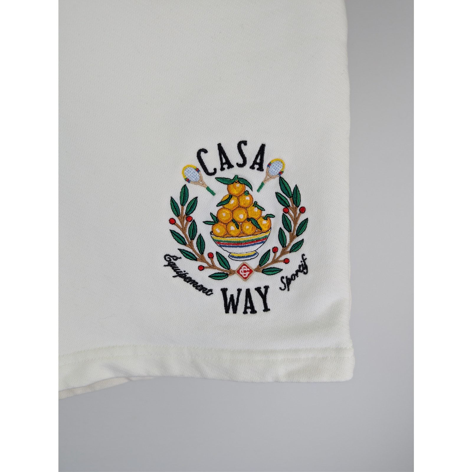 Casablanca o1rshd1 CC20 Off-White Loopback Embroidered Sweatshort Short Size US 36 / EU 52 - 5 Thumbnail
