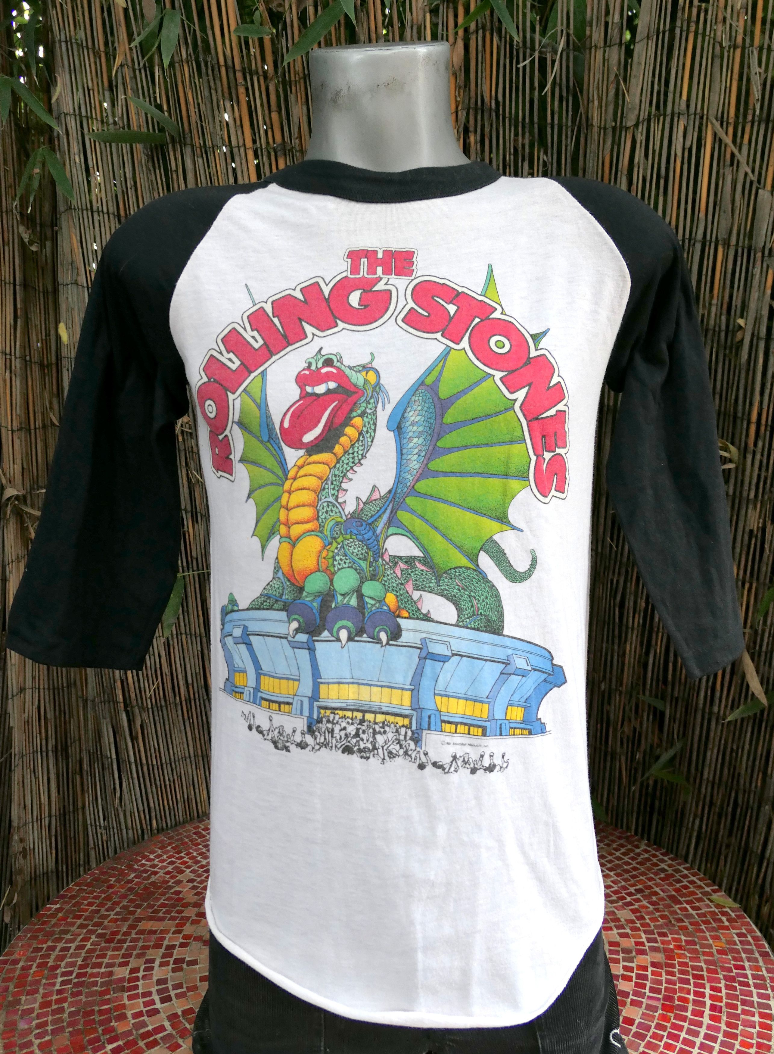 Vintage 80's Vintage 1981 THE ROLLING STONES Raglan Tour T Shirt M Size US M / EU 48-50 / 2 - 1 Thumbnail